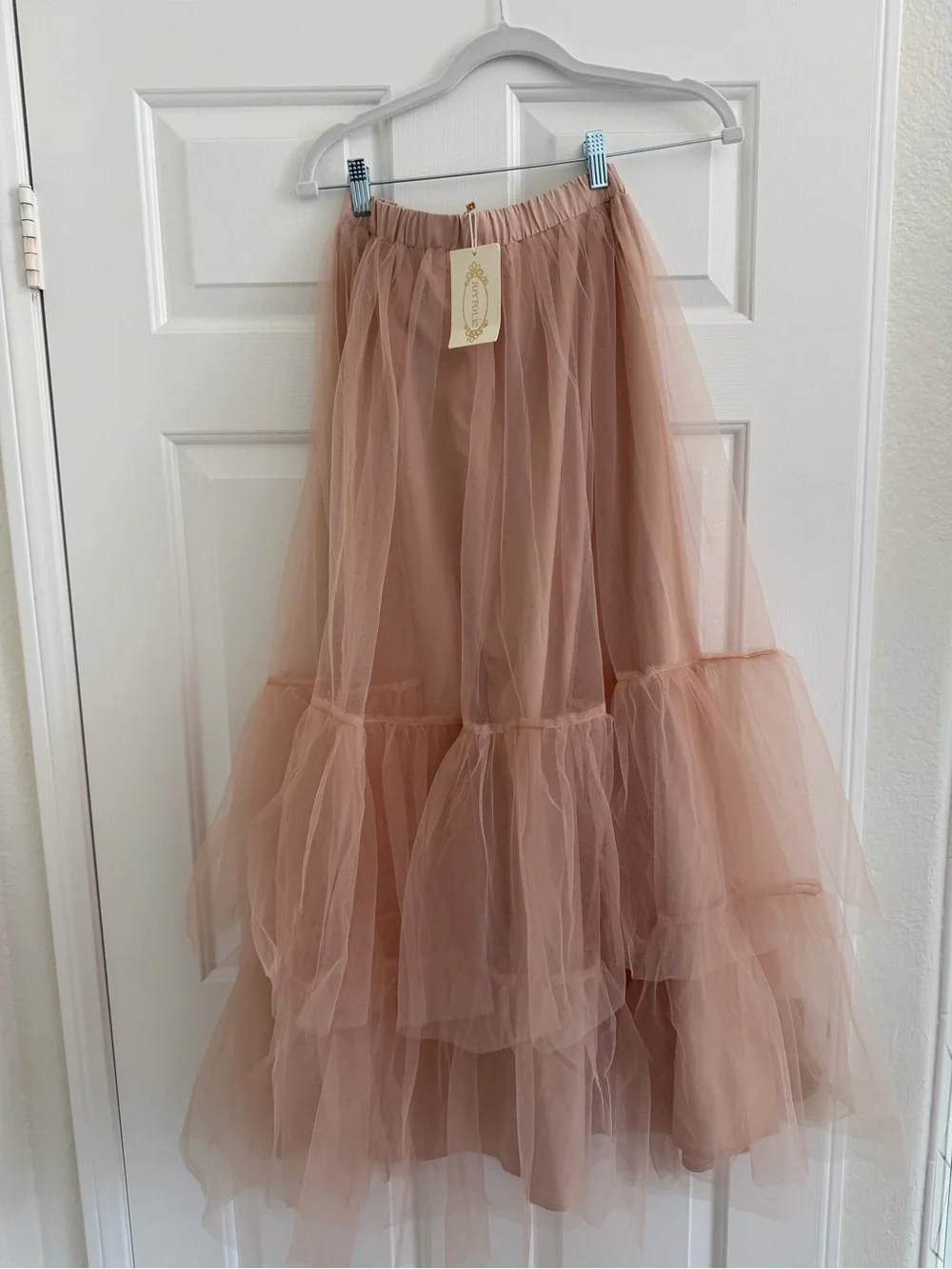 Joyfolie Youth Tiered Tulle Skirt - Dusty Rose
